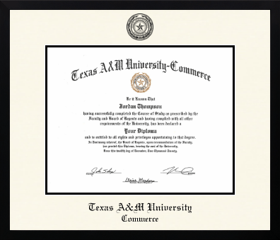 Texas A&M University - Commerce diploma frame - Icon in Gotham