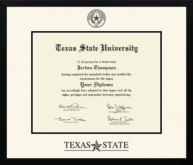 Texas State University diploma frame - Icon in Gotham
