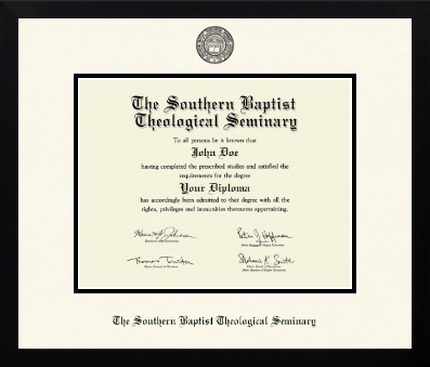 The Southern Baptist Theological Seminary diploma frame - Icon in Gotham
