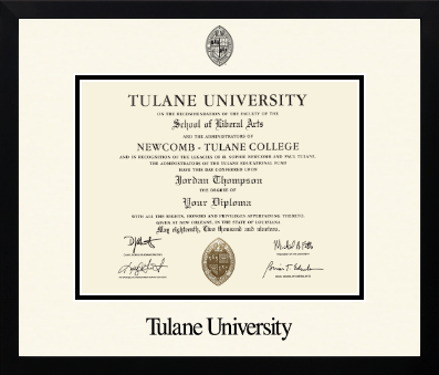 Tulane University diploma frame - Icon in Gotham