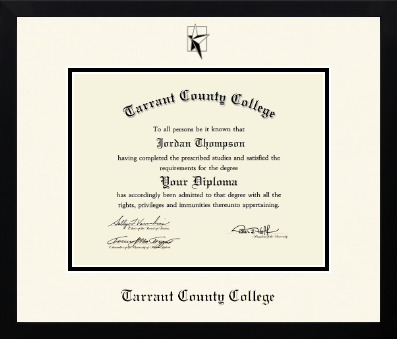 Tarrant County College diploma frame - Icon in Gotham