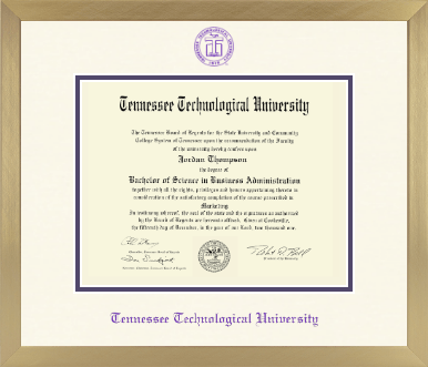 Tennessee Technological University diploma frame - Icon in Chardonnay