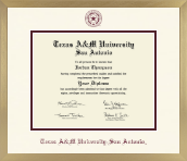 Texas A&M University at San Antonio diploma frame - Icon in Chardonnay