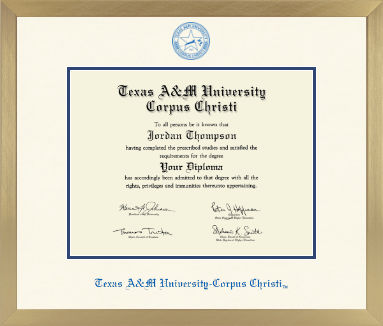 Texas A&M University Corpus Christi diploma frame - Icon in Chardonnay