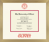 The University of Olivet diploma frame - Icon in Chardonnay