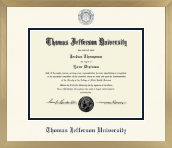 Thomas Jefferson University diploma frame - Icon in Chardonnay