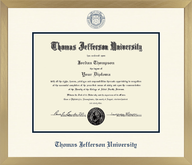 Thomas Jefferson University diploma frame - Icon in Chardonnay