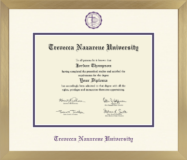 Trevecca Nazarene University diploma frame - Icon in Chardonnay