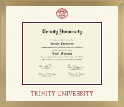 Trinity University diploma frame - Icon in Chardonnay