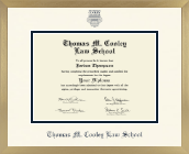 Thomas M. Cooley Law School diploma frame - Icon in Chardonnay