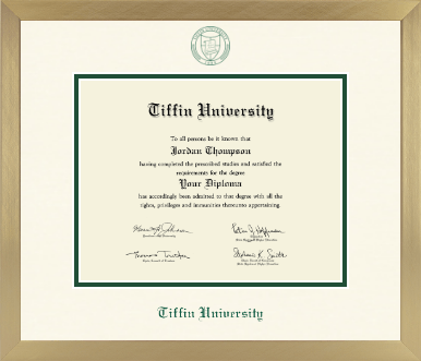 Tiffin University diploma frame - Icon in Chardonnay