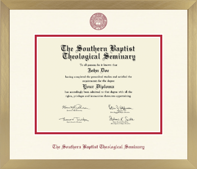 The Southern Baptist Theological Seminary diploma frame - Icon in Chardonnay