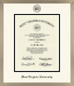 West Virginia University diploma frame - Icon in Light Champagne