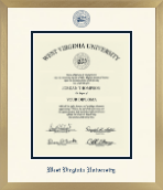 West Virginia University diploma frame - Icon in Chardonnay