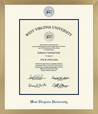 West Virginia University diploma frame - Icon in Chardonnay