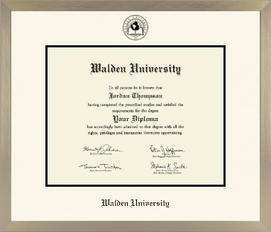 Walden University diploma frame - Icon in Light Champagne
