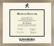 Washburn University diploma frame - Icon in Light Champagne