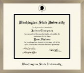 Washington State University diploma frame - Icon in Light Champagne