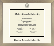 Western Colorado University diploma frame - Icon in Light Champagne