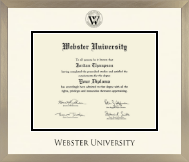 Webster University diploma frame - Icon in Light Champagne