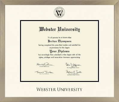 Webster University diploma frame - Icon in Light Champagne