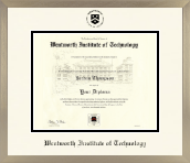 Wentworth Institute of Technology diploma frame - Icon in Light Champagne