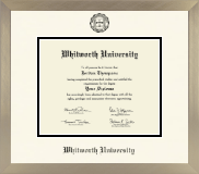 Whitworth University diploma frame - Icon in Light Champagne
