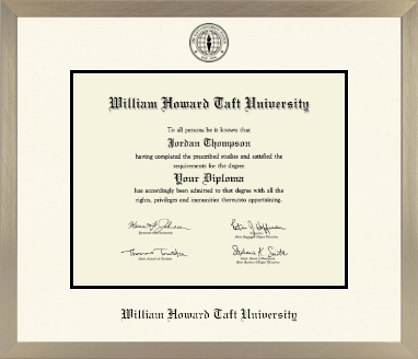 William Howard Taft University diploma frame - Icon in Light Champagne