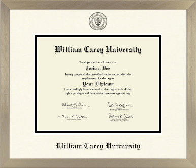 William Carey University diploma frame - Icon in Light Champagne