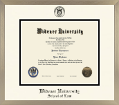 Widener University School of Law diploma frame - Icon in Light Champagne