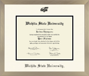 Wichita State University diploma frame - Icon in Light Champagne