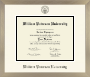 William Paterson University diploma frame - Icon in Light Champagne