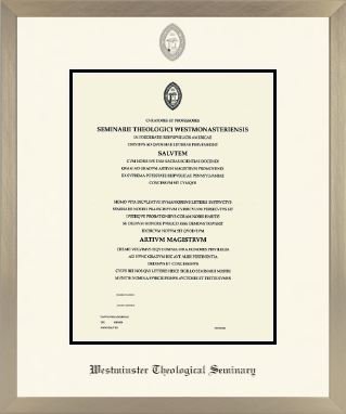 Westminster Theological Seminary diploma frame - Icon in Light Champagne