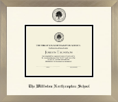 The Williston Northampton School diploma frame - Icon in Light Champagne