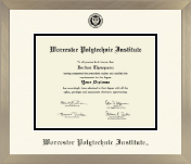 Worcester Polytechnic Institute diploma frame - Icon in Light Champagne