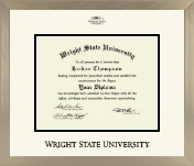 Wright State University diploma frame - Icon in Light Champagne