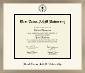 West Texas A&M University diploma frame - Icon in Light Champagne