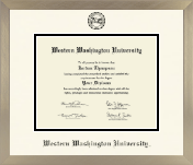 Western Washington University diploma frame - Icon in Light Champagne