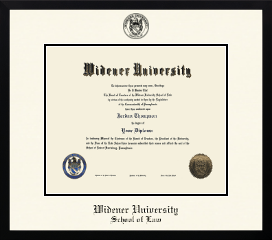 Widener University School of Law diploma frame - Icon in Gotham