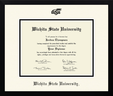 Wichita State University diploma frame - Icon in Gotham