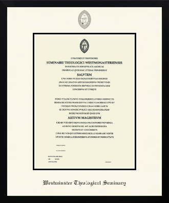 Westminster Theological Seminary diploma frame - Icon in Gotham