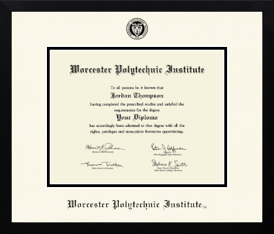 Worcester Polytechnic Institute diploma frame - Icon in Gotham