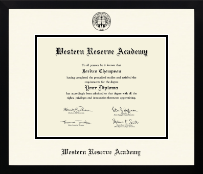 Western Reserve Academy diploma frame - Icon in Gotham