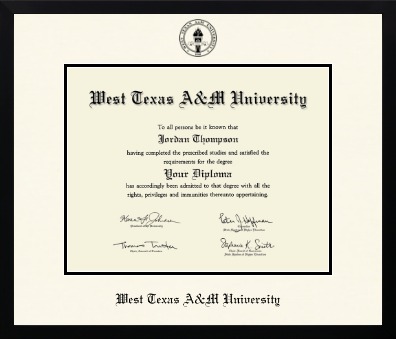 West Texas A&M University diploma frame - Icon in Gotham