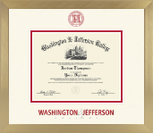 Washington & Jefferson College diploma frame - Icon in Chardonnay