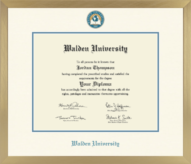 Walden University diploma frame - Icon in Chardonnay