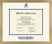 Washburn University diploma frame - Icon in Chardonnay