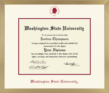 Washington State University diploma frame - Icon in Chardonnay