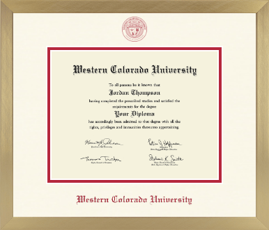 Western Colorado University diploma frame - Icon in Chardonnay