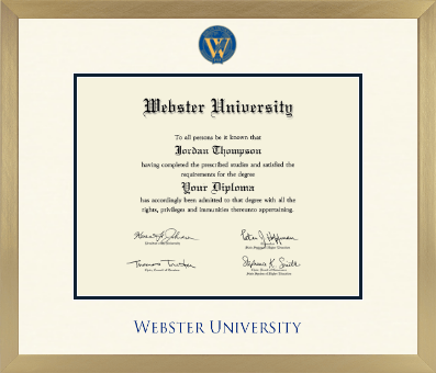 Webster University diploma frame - Icon in Chardonnay